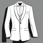 white three-piece suit image